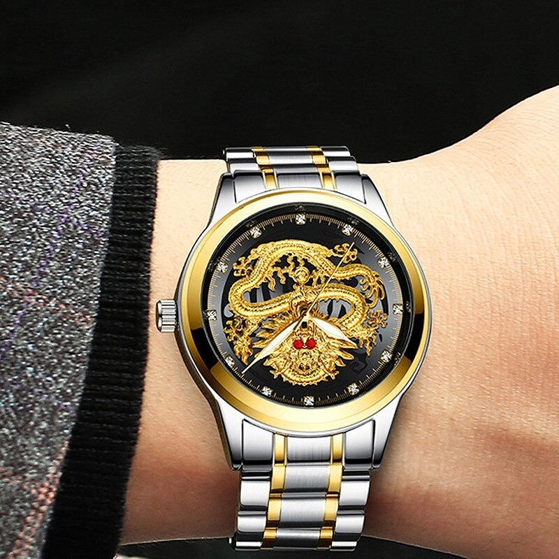 メンズ腕時計　ゴールデン　高級　防水　クォーツ　円形　ギフト　A1594_画像10