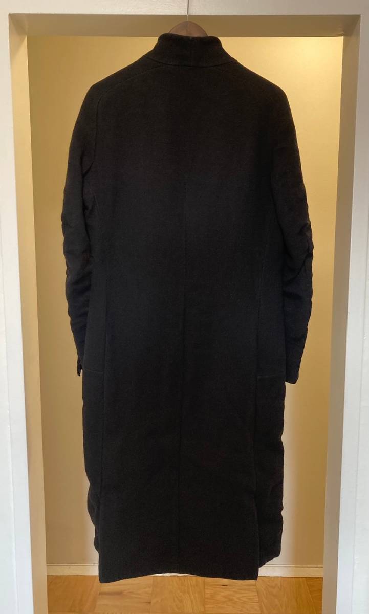 【美品】希少 LAYER-0レイヤー0 H WOOL ウール TRENCH COAT BLACK 48 カルペディエム アルティエリ ma+ LUC guidi_画像6