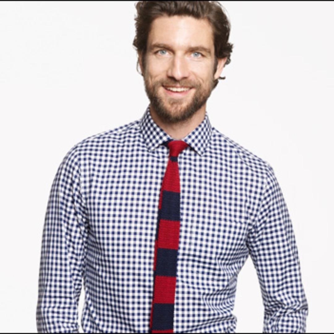 SALE! бесплатная доставка![ новый товар ] размер :S SLIM FIT J Crew Thomas Mason for J.Crew Ludlow shirt in blue gingham