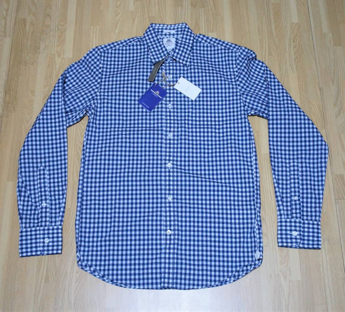 SALE! бесплатная доставка![ новый товар ] размер :S SLIM FIT J Crew Thomas Mason for J.Crew Ludlow shirt in blue gingham