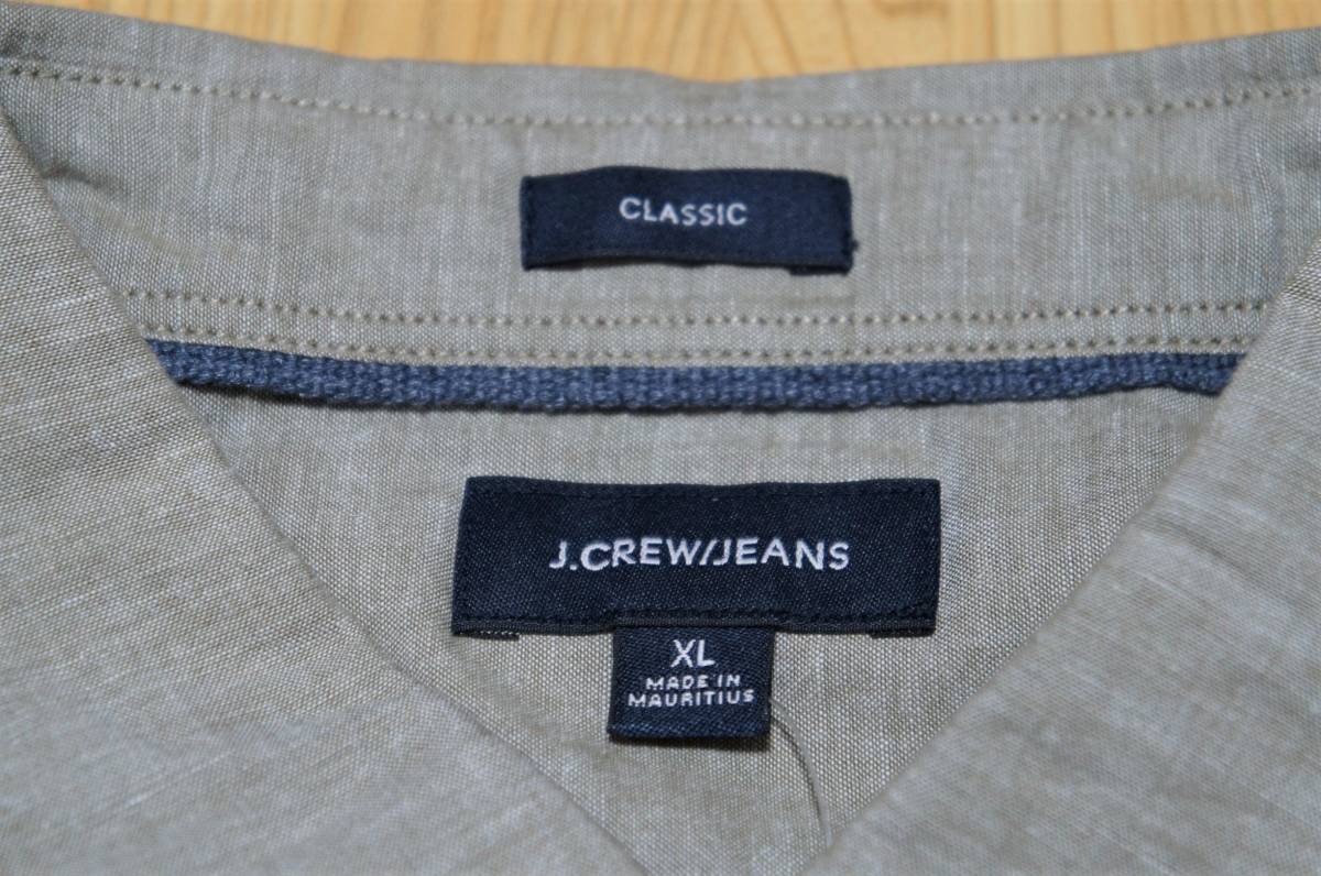 SALE！送料無料！【新品】サイズ:XL J.CREW JEANS ジェイクルー ジーンズ Slub poplin cotton shirt ワークシャツ グレー 3_画像8