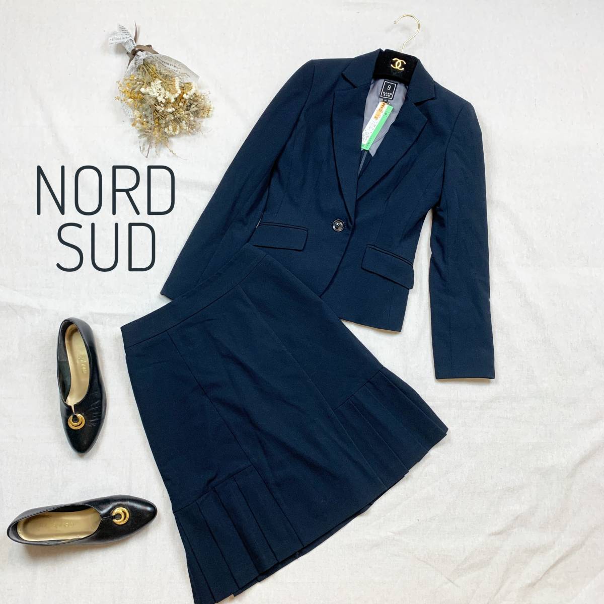  carefuly selected * beautiful goods NORDSUDno-rushudo skirt setup lady's suit S