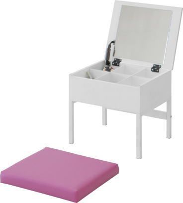  cushion attaching dresser & stool pink 