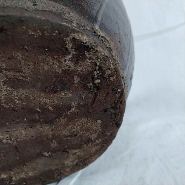 茶色の壺 花瓶 植木鉢 インテリア 置物 19cm オブジェ 骨董 陶器 茶色の壺 花瓶 植木鉢 インテリア 置物 19cm オブジェ 骨董 陶器