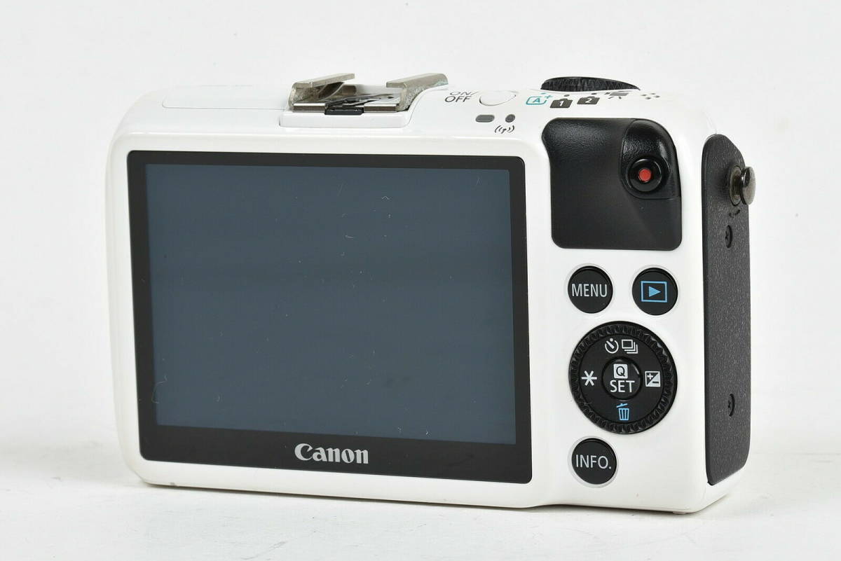 ★良品★Canon キャノン EOS M2 EF-M18-55mm IS STM レンズキット 90EX ホワイト♪/c89_画像3