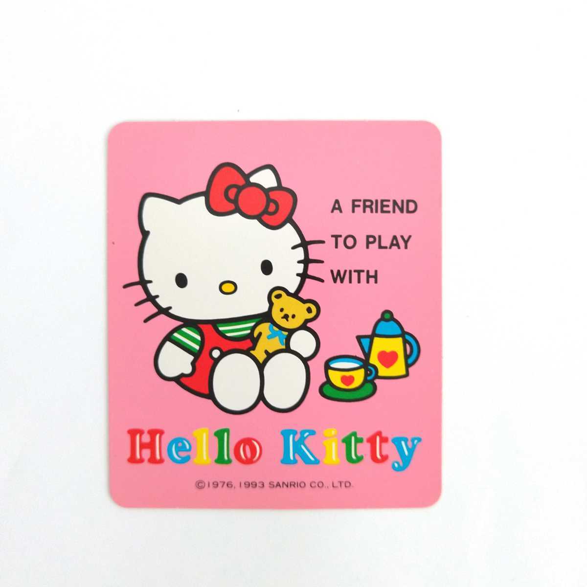 超美品★昭和レトロ ハローキティ ステッカーシール 5枚セット 1976年 1993年 サンリオ Hello Kitty キティちゃん ファンシーグッズの画像2