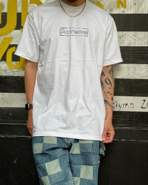 Supreme KAWS Chalk Logo Tee White Mサイズ | contifarma.pe