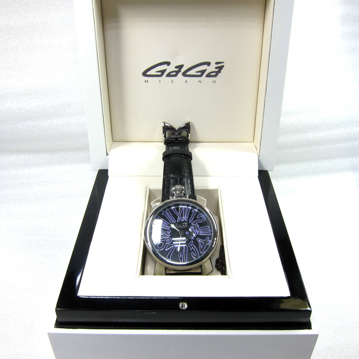M5557●【SALE】GaGa MILANO ガガミラノ マニュアーレ46 N.1103 腕時計 中古 箱付_画像8