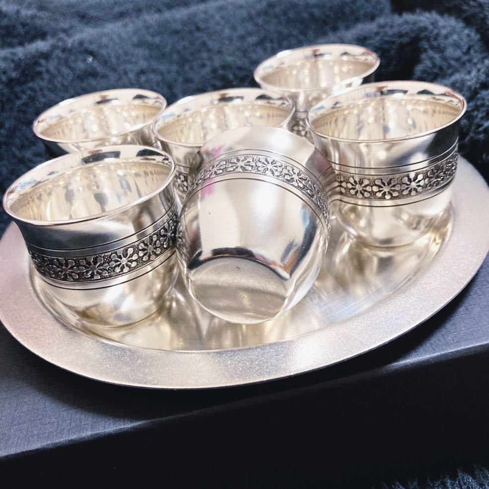 a88)銀食器 シルバー ショットグラス ロシア ウォッカ 杯 トレー a88)銀食器 シルバー ショットグラス ロシア ウォッカ 杯 トレー