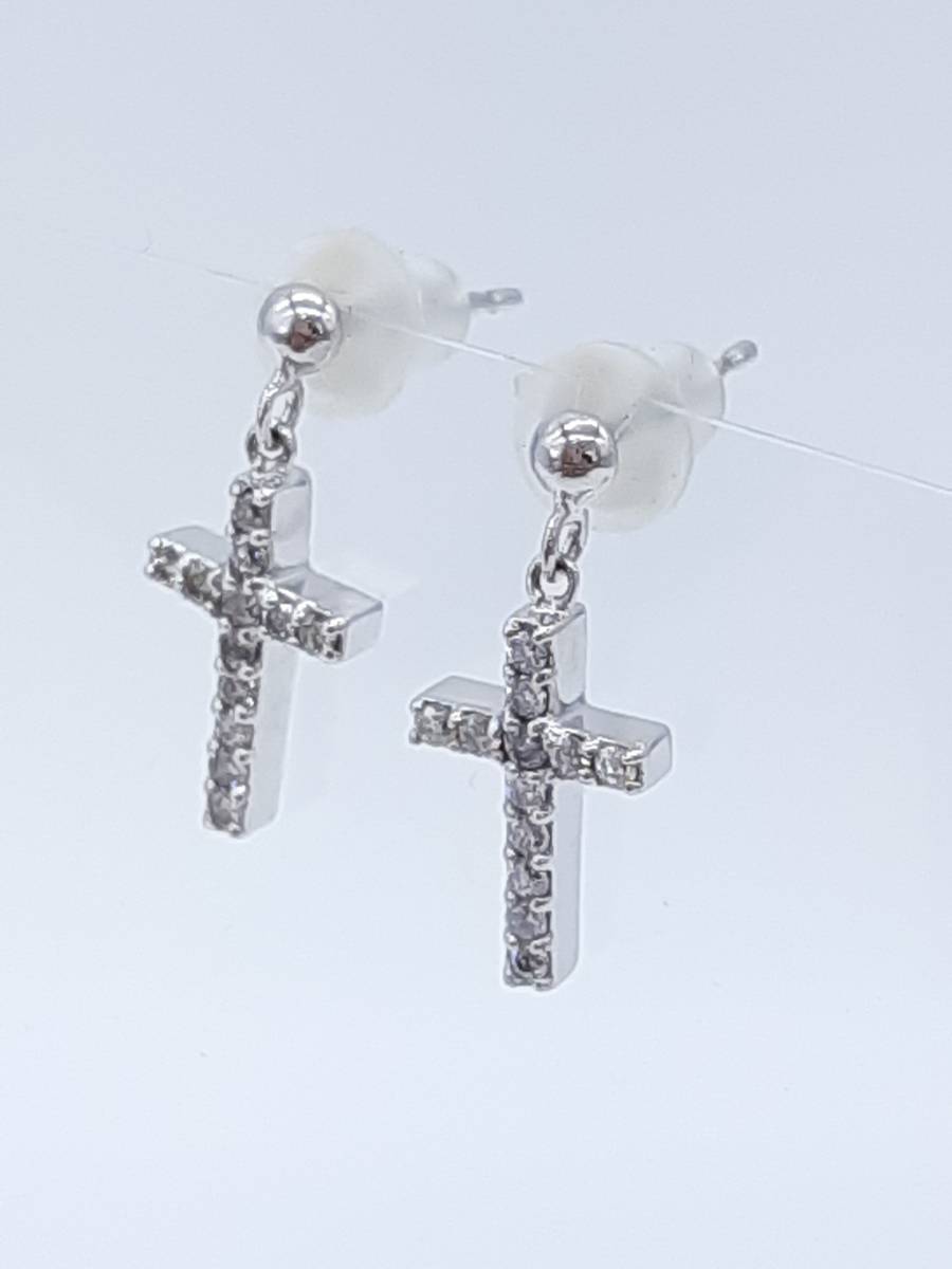 ★☆K18WG★天然ダイヤ0.16ct☆ピアス☆50