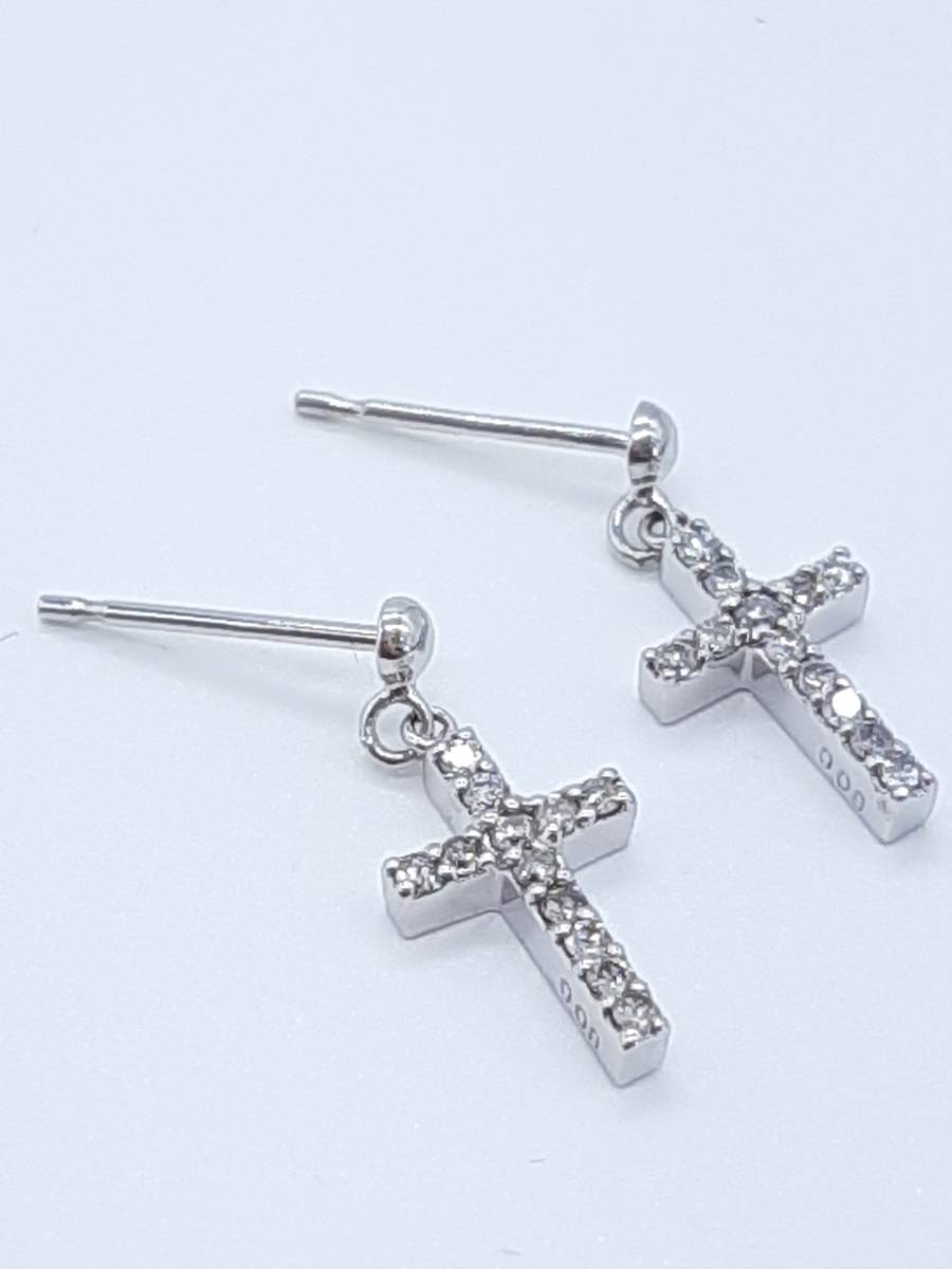 ★☆K18WG★天然ダイヤ0.16ct☆ピアス☆50