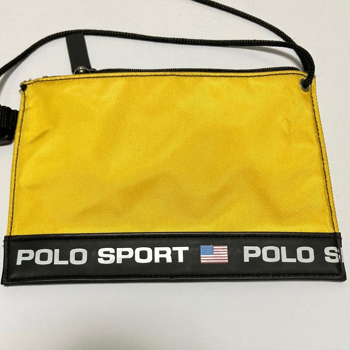 ポロスポーツPOLO SPORTウエストバッグ イエロー新品アメリカ星条旗