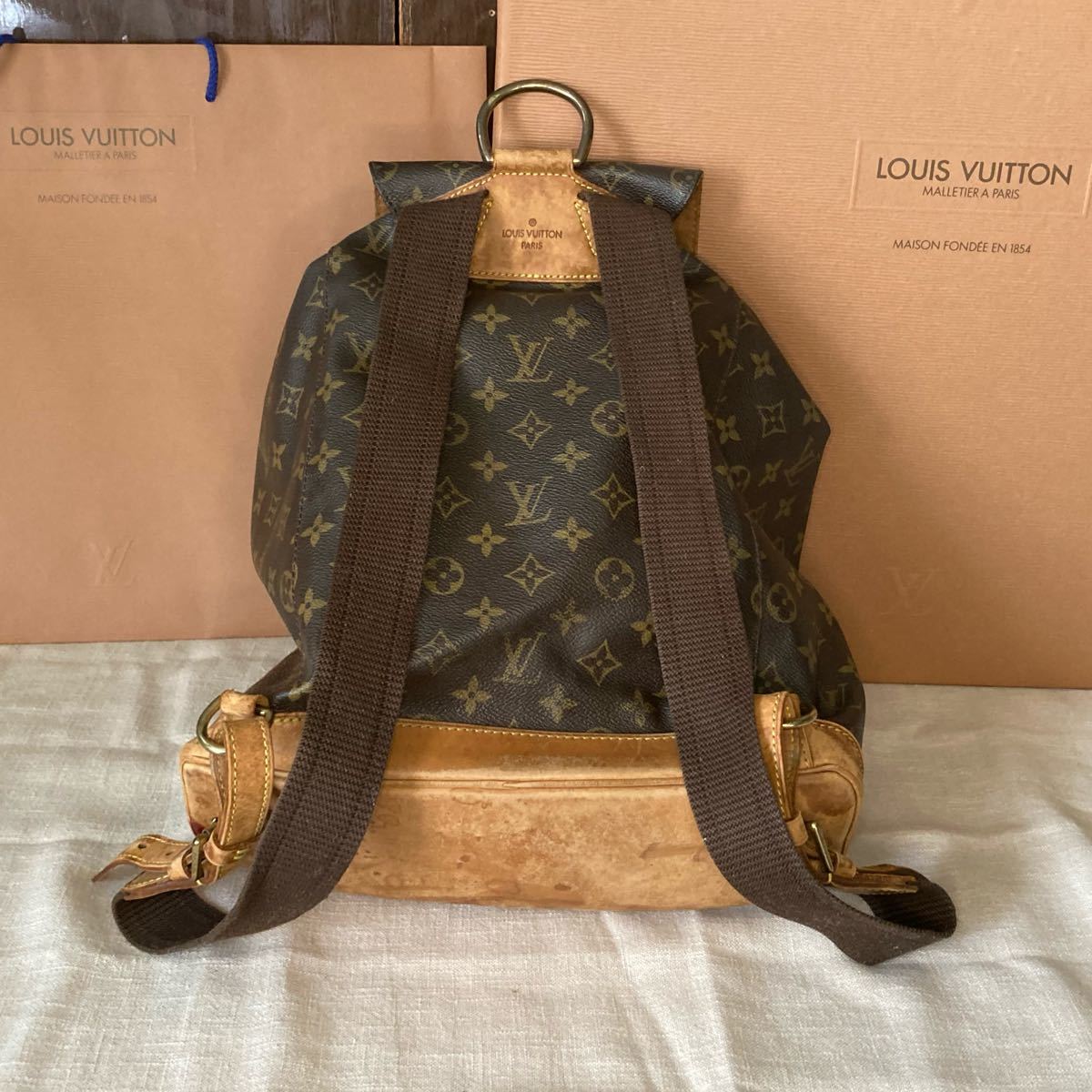 LOUIS VUITTON ルイヴィトン モンスリGM リュック 廃盤 箱付き リュックサック 人気