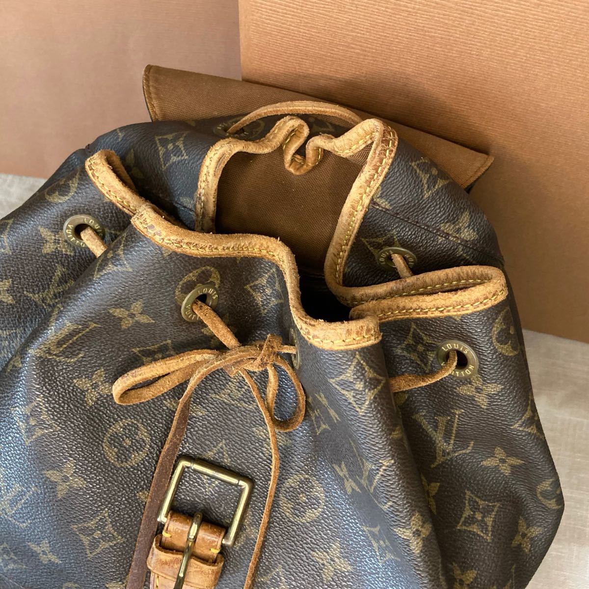 LOUIS VUITTON ルイヴィトン モンスリGM リュック 廃盤 箱付き