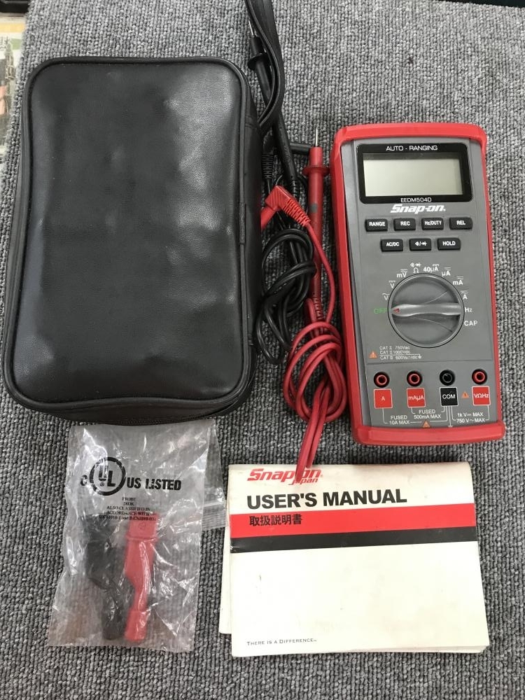 005▽おすすめ商品▽Snap-on デジタルマルチメーター EEDM504D 通電