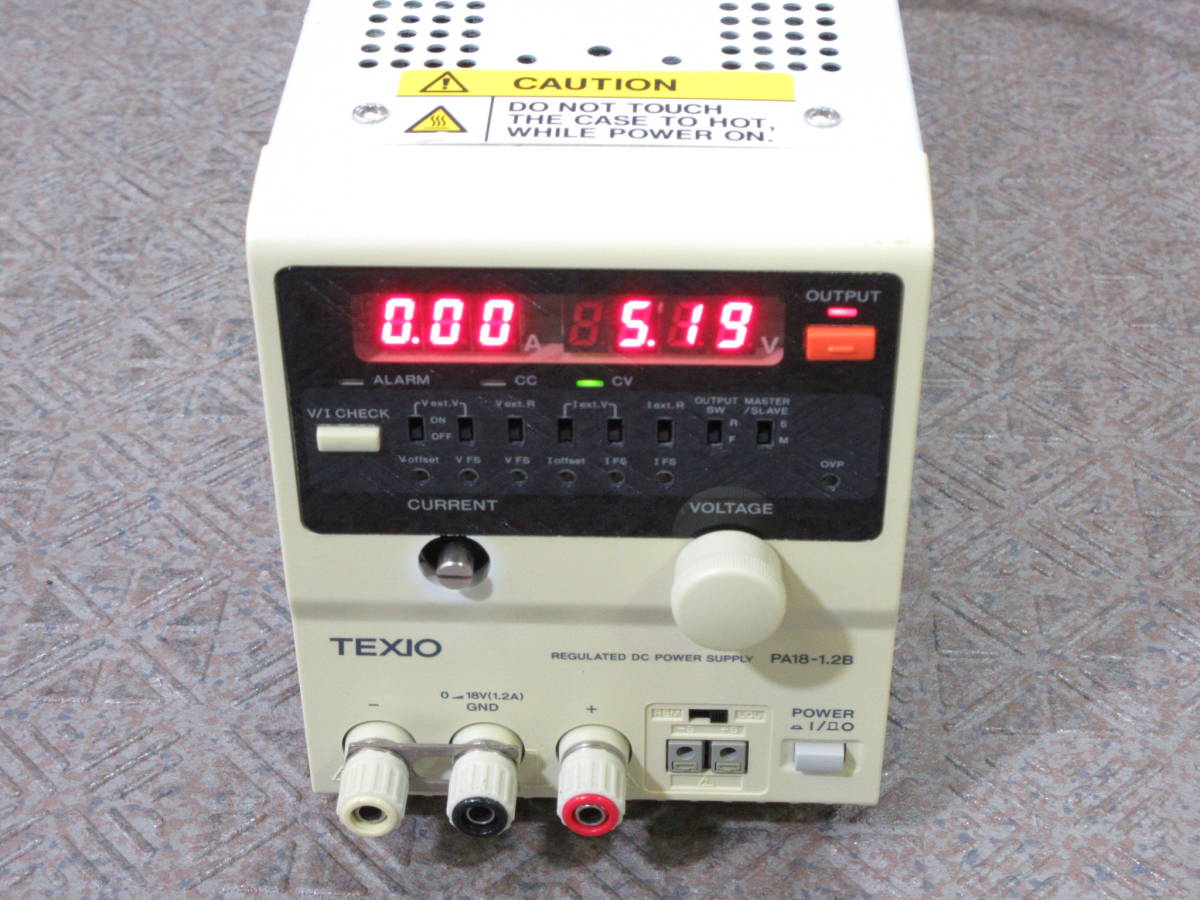 TEXIO / テクシオ / 直流安定化電源 PA18-1.2B (0～18V / 0～1.2A ) / DC power supply / No.L483_画像3