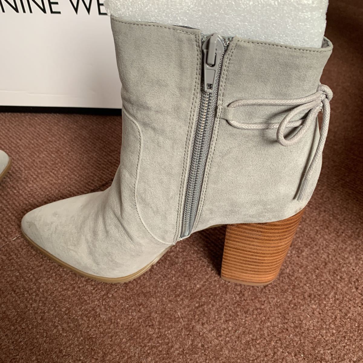  Nine West short boots 24 centimeter gray 