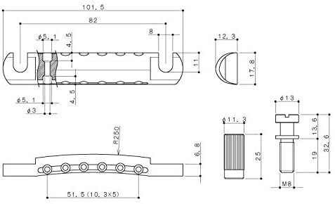 GOTOH ブリッジ テイルピース、アルミニウム、レリック(PGE-101AAN) GE101ARELIC Aged ニッケル_画像2