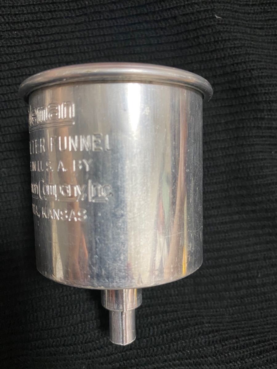 貴重　廃盤　Coleman funnel ビンテージ品　アメリカ製金属仕様長期保管未使用品　中のフィルター付き　希少貴重品