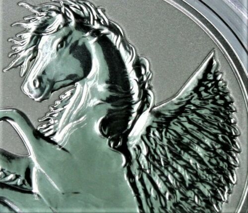 2021 BVI Pegasus Reverse Cameo BU 0.999 1 オンス　Silver Coin in direct カプセル