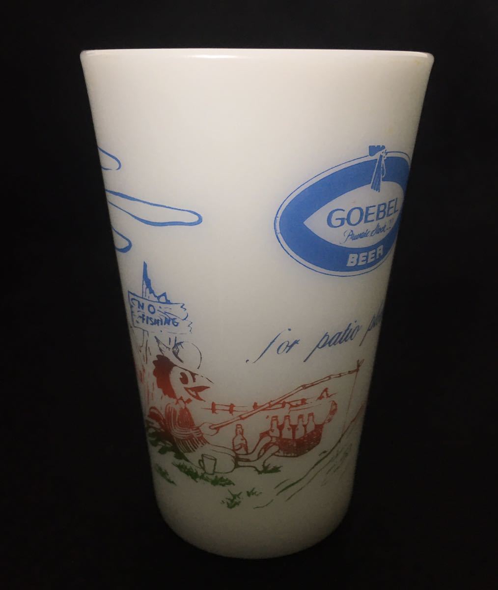 ファイヤーキング Fire King ” ジョーベルビア フィッシング GOEBEL BEER FISHING “ パティオマグ