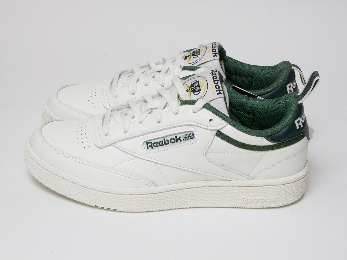 新品　リーボック クラブシー　85　26 FX3357　Reebok CLUB C 85 　ホワイト オフホワイト　グリーン　テニスシューズ_画像2