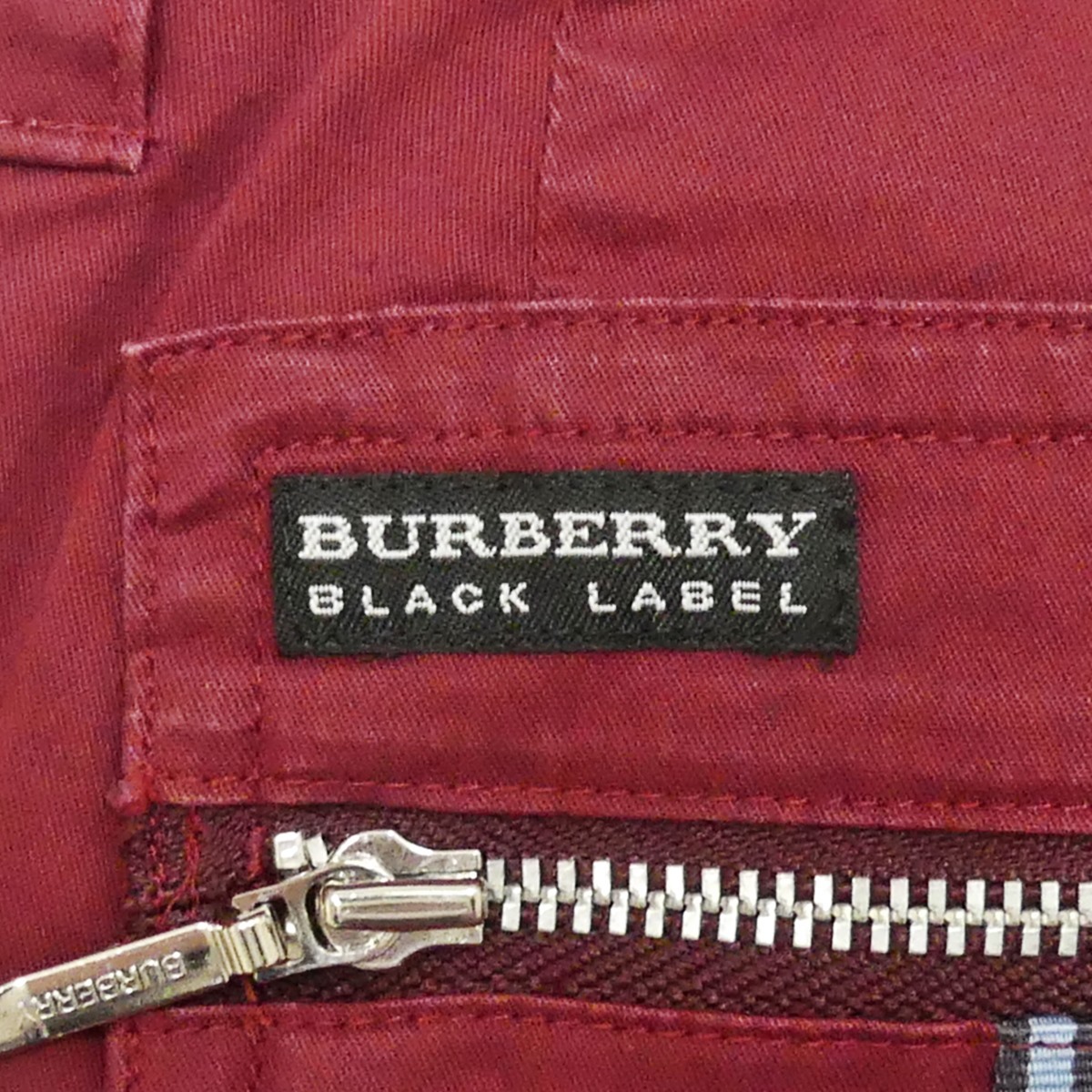 即決★BURBERRY BLACK LABEL★W32位 カーゴパンツ 廃版 バーバリーブラックレーベル メンズ 79 赤 三陽商会正規 ボトムス_画像6