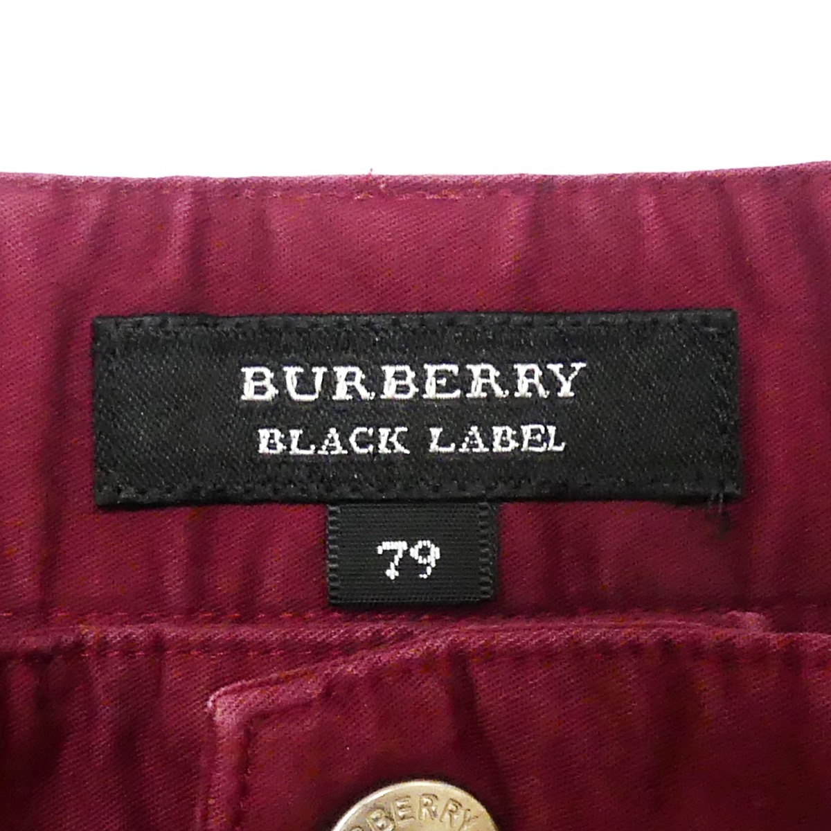 即決★BURBERRY BLACK LABEL★W32位 カーゴパンツ 廃版 バーバリーブラックレーベル メンズ 79 赤 三陽商会正規 ボトムス_画像10