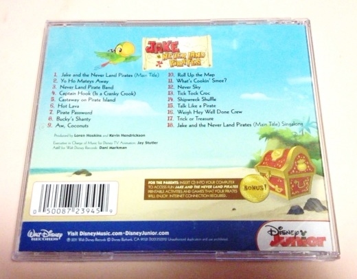  Disney Jake And The Never Land Pirates( J k.ne bar Land. ......) soundtrack US record 