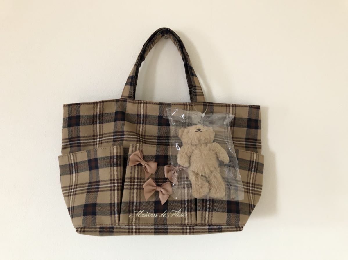 【即納】 紺色♡完売品メゾンドフルールくまさんと一緒トートバッグ新品タグ付き - トートバッグ