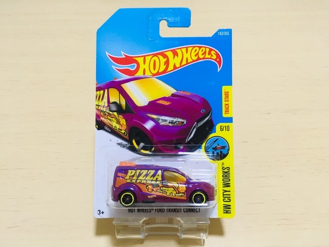 HOTWHEELS HW FORD TRANSIT CONNECT PIZZA フォード トランジット コネクト 紫 panel van パネルバン ピザ ピッツァ ホットウィール_画像1