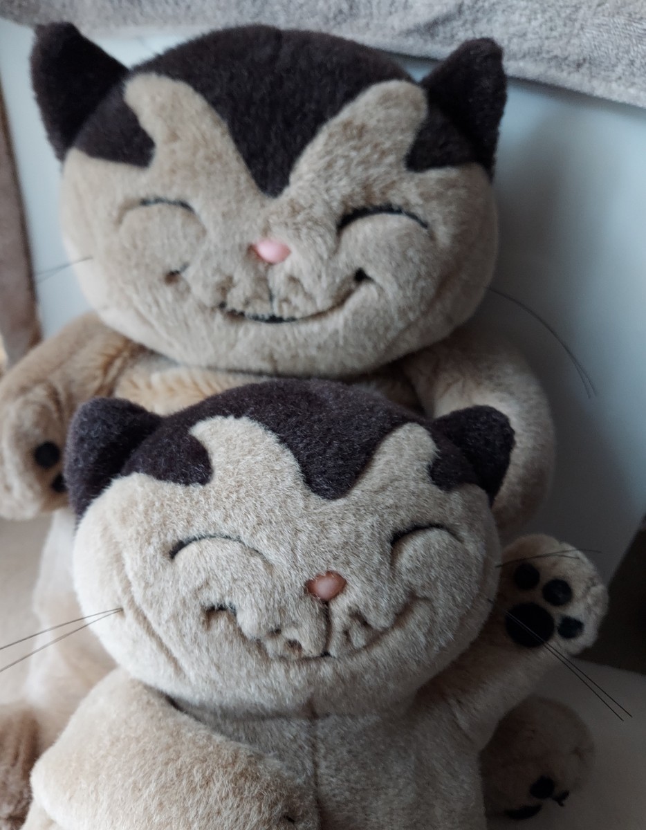 セキグチ SEKIGUCHI 猫のヤーコプ ぬいぐるみ2体 座高 大45 セキグチ SEKIGUCHI 猫のヤーコプ ぬいぐるみ2体 座高 大45