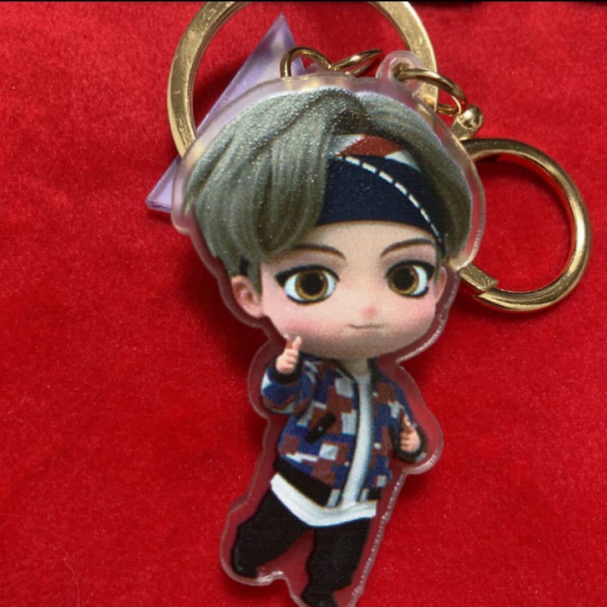 BTS テテ 缶バッジ アクリルキーホルダー カード付き 新品 3点 BTS テテ 缶バッジ アクリルキーホルダー カード付き 新品 3点