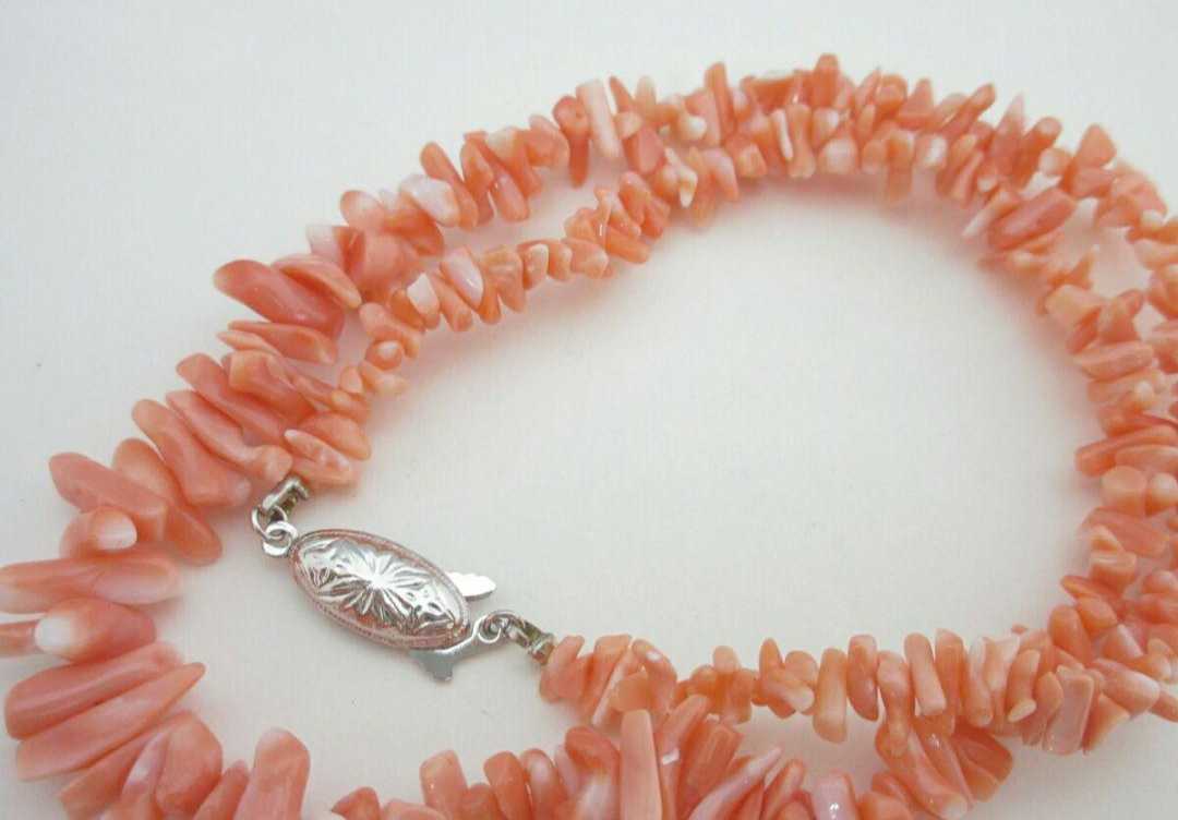 [TOP] peach .. coral 17.6g necklace loose bracele netsuke s597.