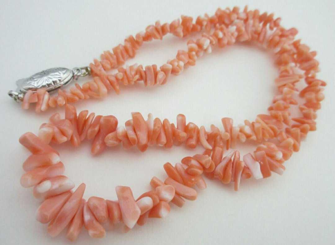 [TOP] peach .. coral 17.6g necklace loose bracele netsuke s597.