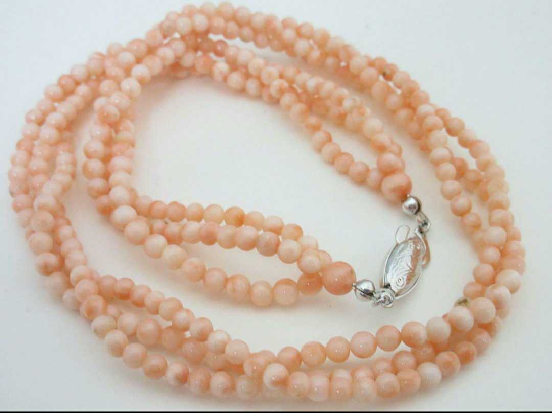 [TOP].. coral 28.6g necklace loose bracele netsuke i286.