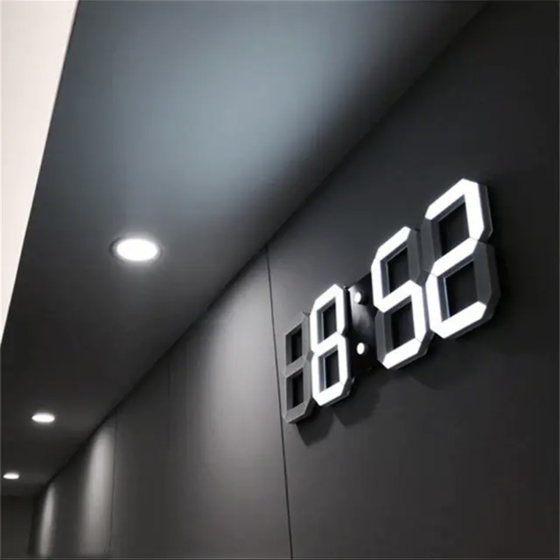 【送料無料】壁掛時計 柱時計 置時計 LED デジタル 目覚し時計 壁掛け時計_画像1