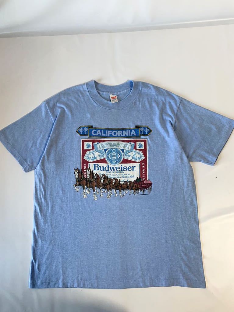 83年 コピーライト バドワイザー Budweiser CALIFORNIA ビンテージ Tシャツ アメリカ製 Wright's XL VINTAGE MADE IN USA 80's 古着_画像10