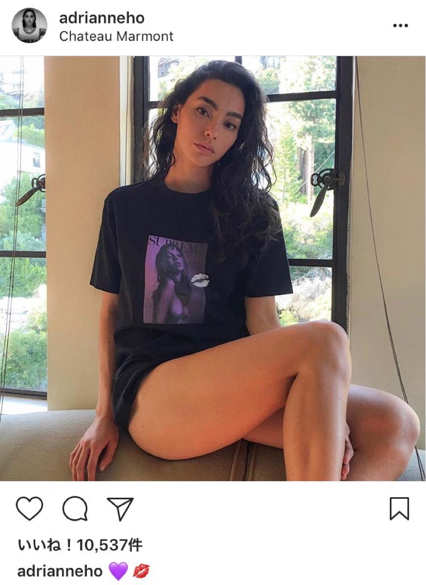 超希少 XL 黒 キムタク 私物着用 Supreme ケイトモス Tシャツ Kate Moss Tee 木村拓哉 ブラック