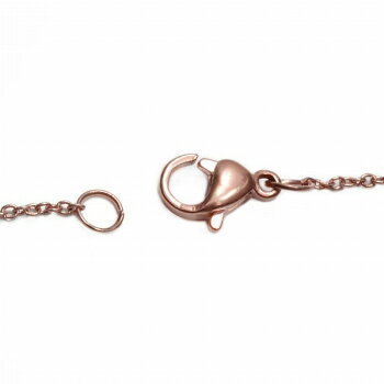  surgical made of stainless steel pink gold cut less red beans chain width 1.0mm length 50cm necklace 