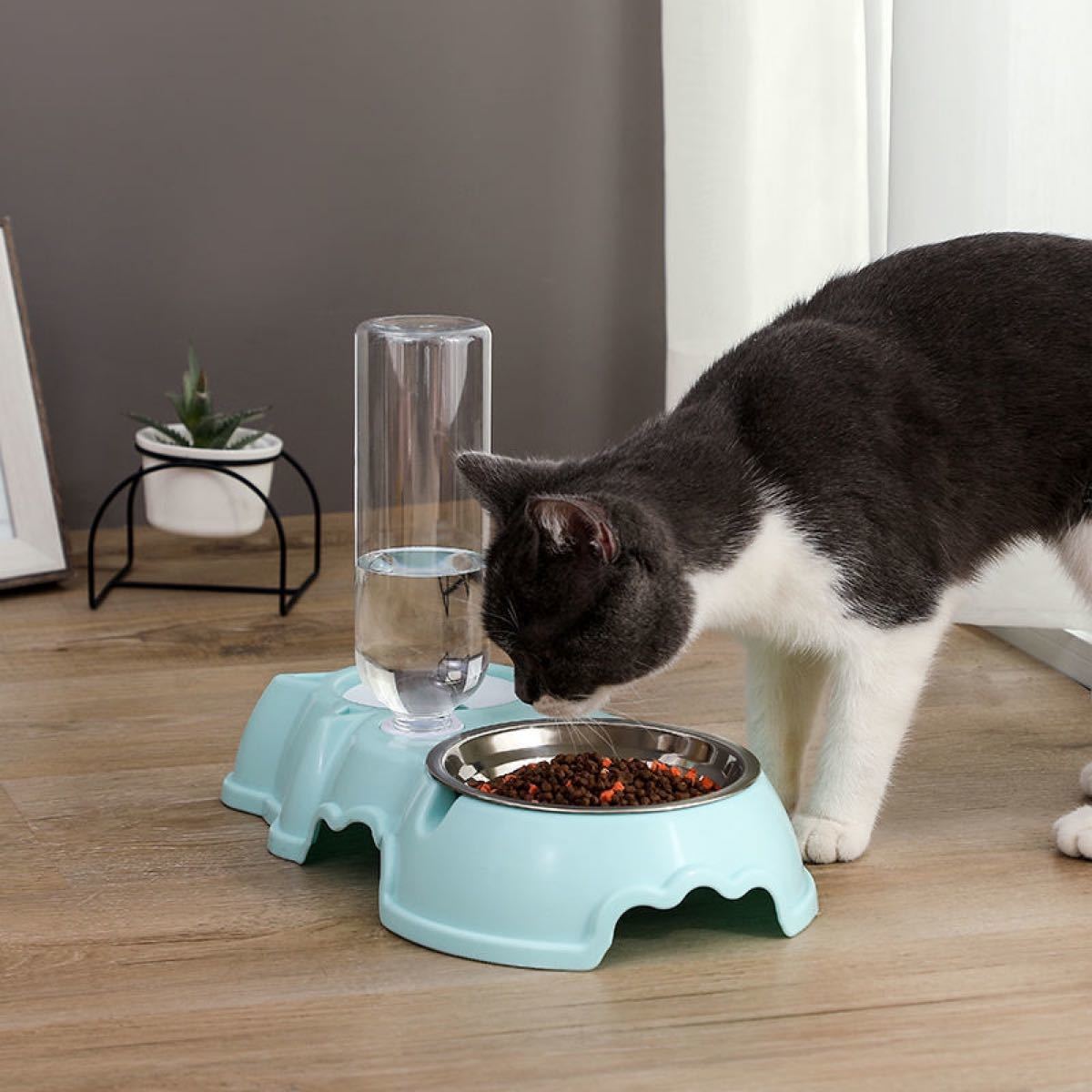 猫 食器 ペットボウル ペット碗 自動給水 猫皿 給水器 食べやすい
