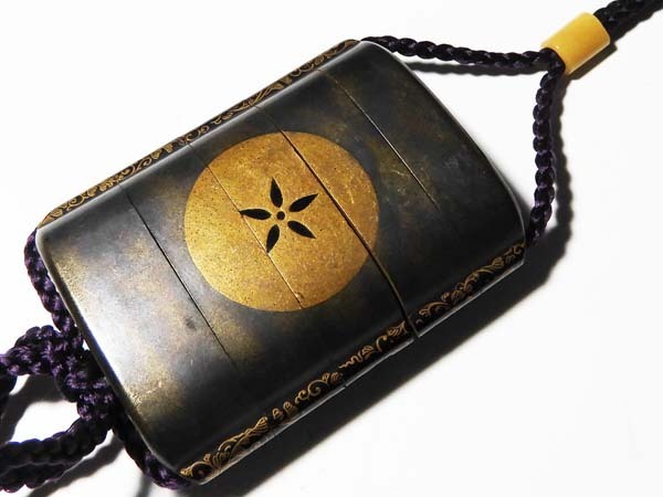 ネット限定】 【桃】提げ物:蒔絵内梨地印籠日輪星の図 漆芸