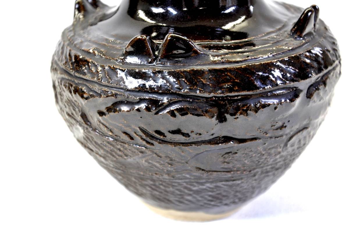  rurubu ателье произведение чёрный . кувшин "hu" уголок есть ваза для цветов ваза цветок основа отличный чувство .. .... произведение группа Estate распродажа! HNK