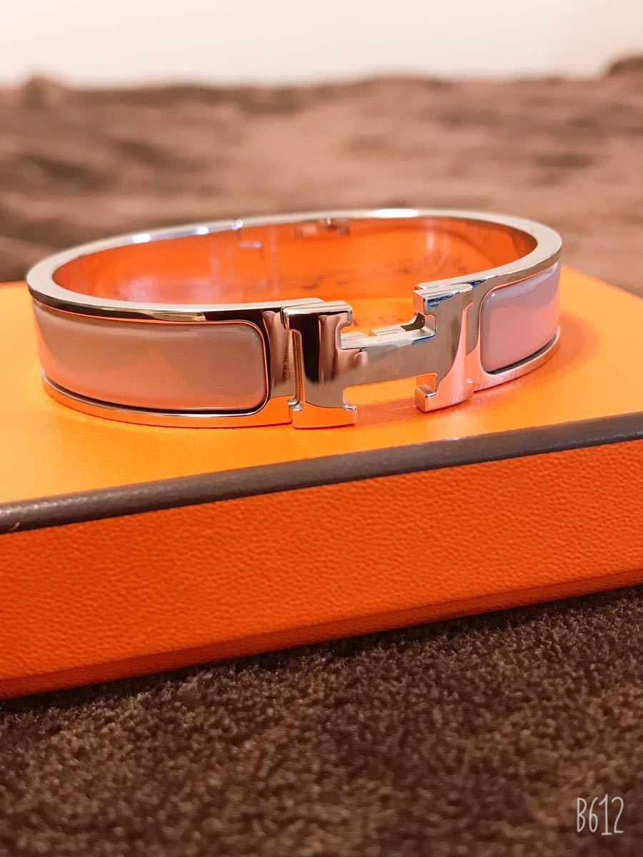 入手困難★送料込♪【HERMES】Clic HH ブレスレット オレンジ HERMESエルメスブレスレット《クリックH》オレンジバングル