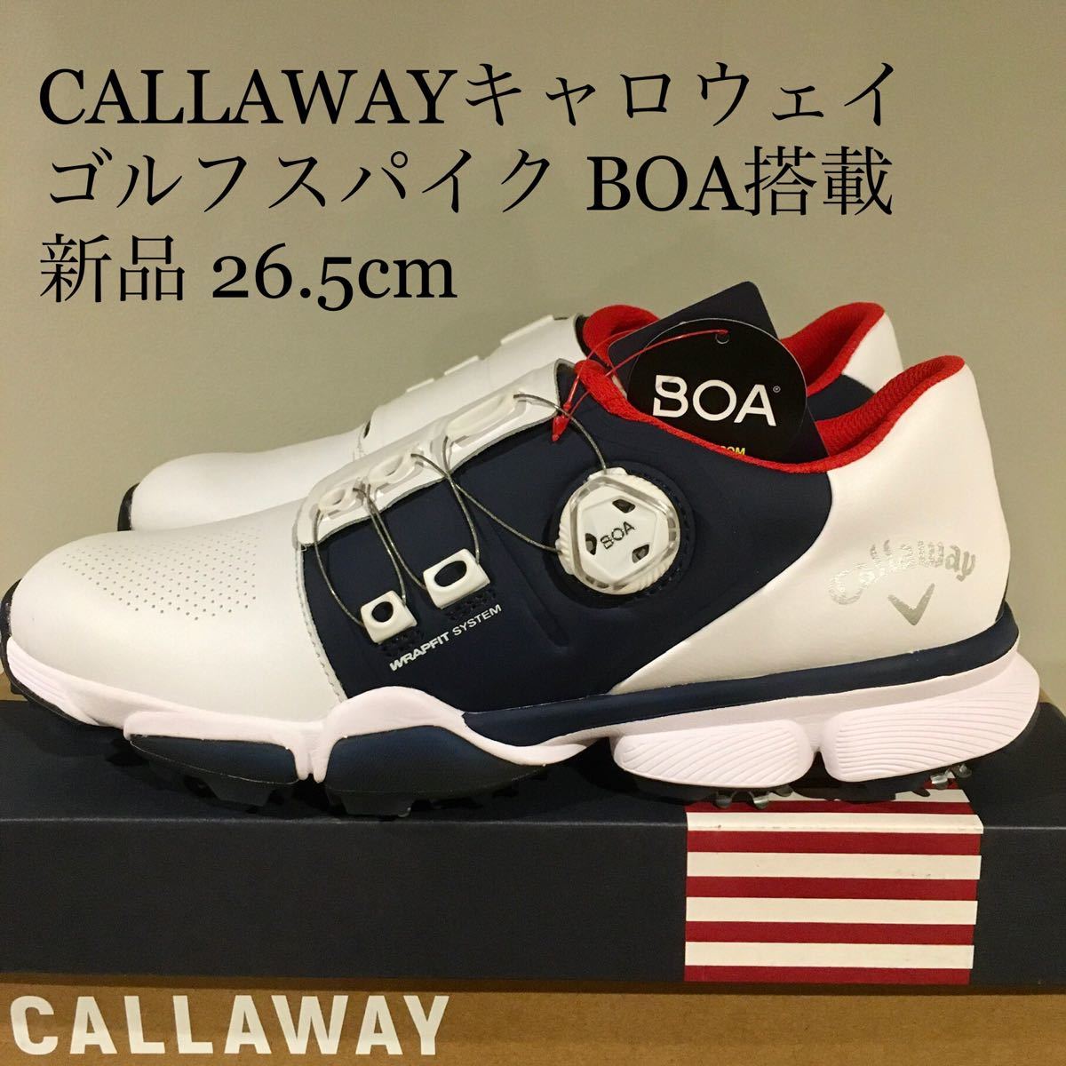 新品】キャロウェイ CALLAWAY ゴルフシューズ BOA 白 26 5cm｜PayPayフリマ