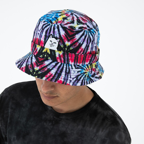 RIPNDIP ( "губа" n dip ) шляпа панама Lord Nermal Cotton Dyed Bucket Hat Sunburst Tie Dye кошка кошка скейтборд 