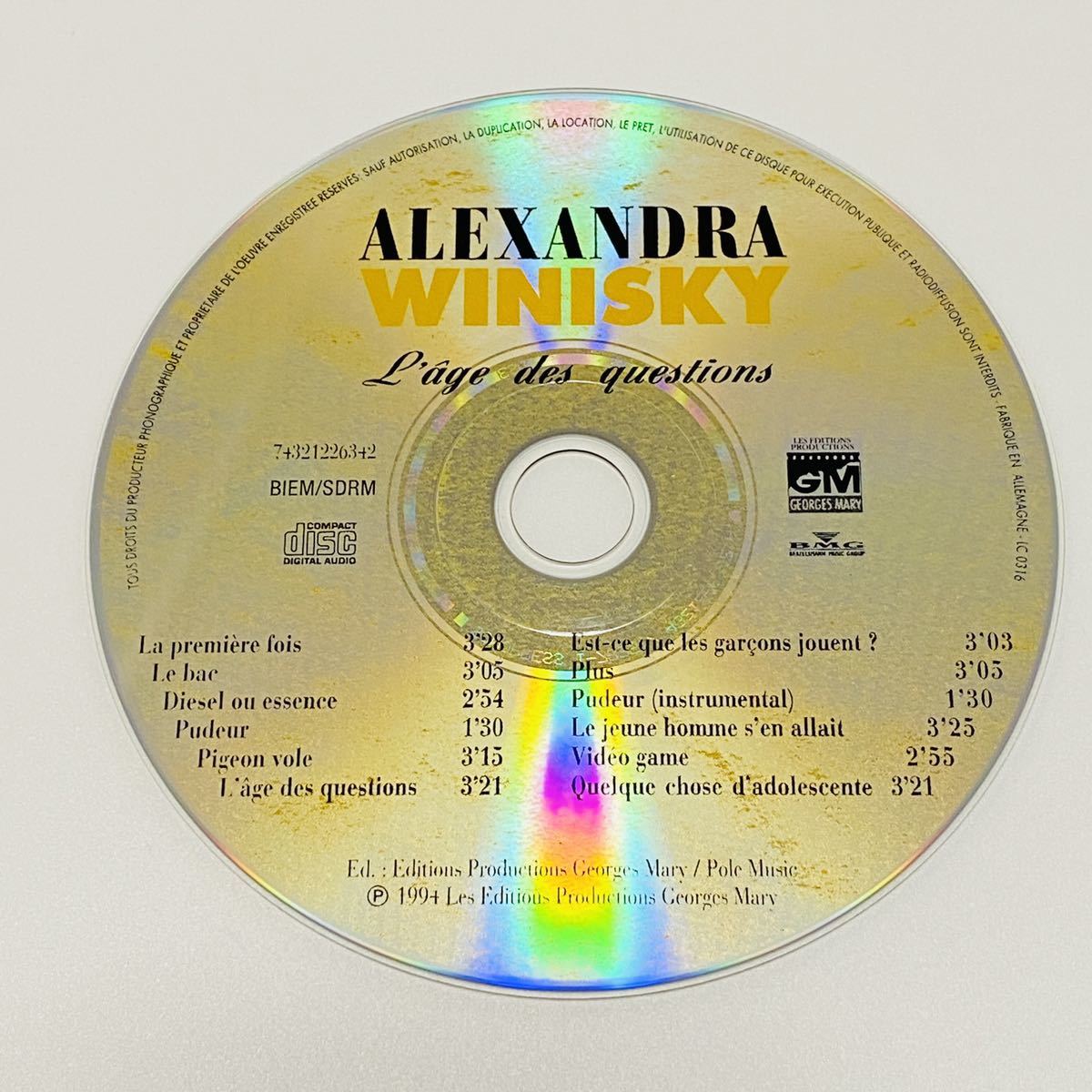 CD ALEXANDRA /WINISKY/. 74321226342_画像4