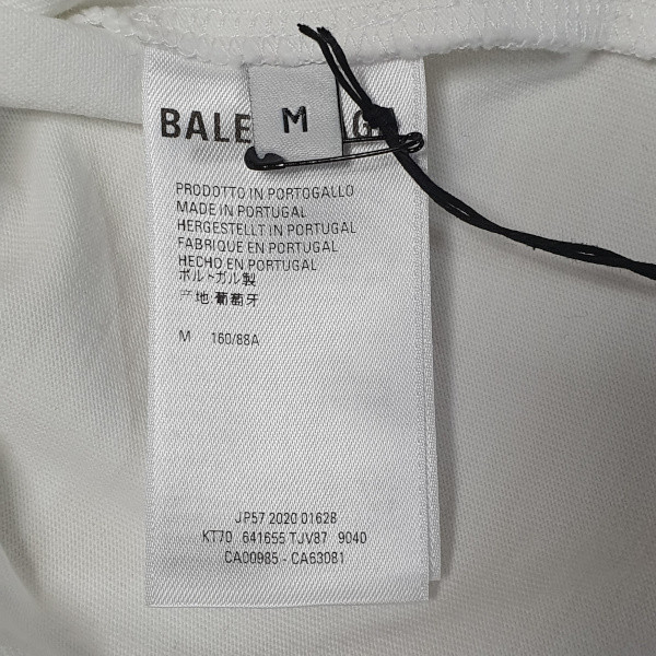 新品・未使用】Balenciaga ロゴ オーバーサイズコットンTシャツ 白 Ｍ