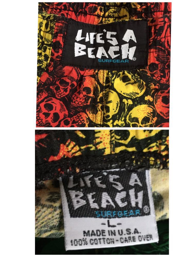 80s life's a beach ラスタ スカル総柄 パンツ ライフズアビーチ 80s life's a beach ラスタ スカル総柄 パンツ ライフズアビーチ