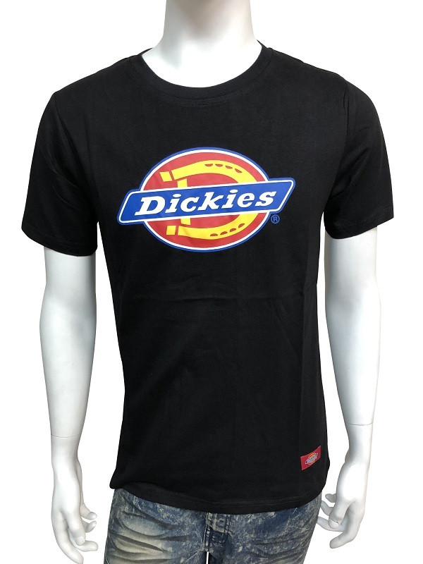 ts-Dickies-Bk-L ディッキーズ Dickies 半袖Ｔシャツ プリント フロント ロゴ T-SHIRT トップス ブラック L_画像1